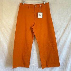 Pistola Penny Crop Wide Leg Size 32 Persimmon NWT's